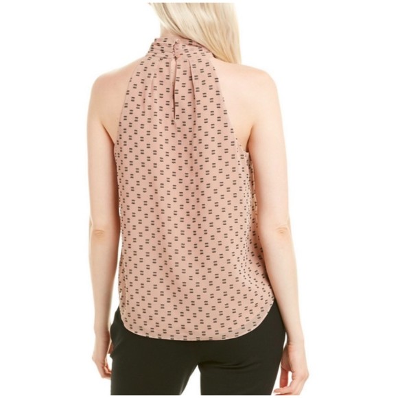 JOIE Leikyn Sash Tan Black Halter Blouse - Picture 2 of 6